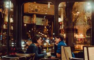 Man and woman on a date
